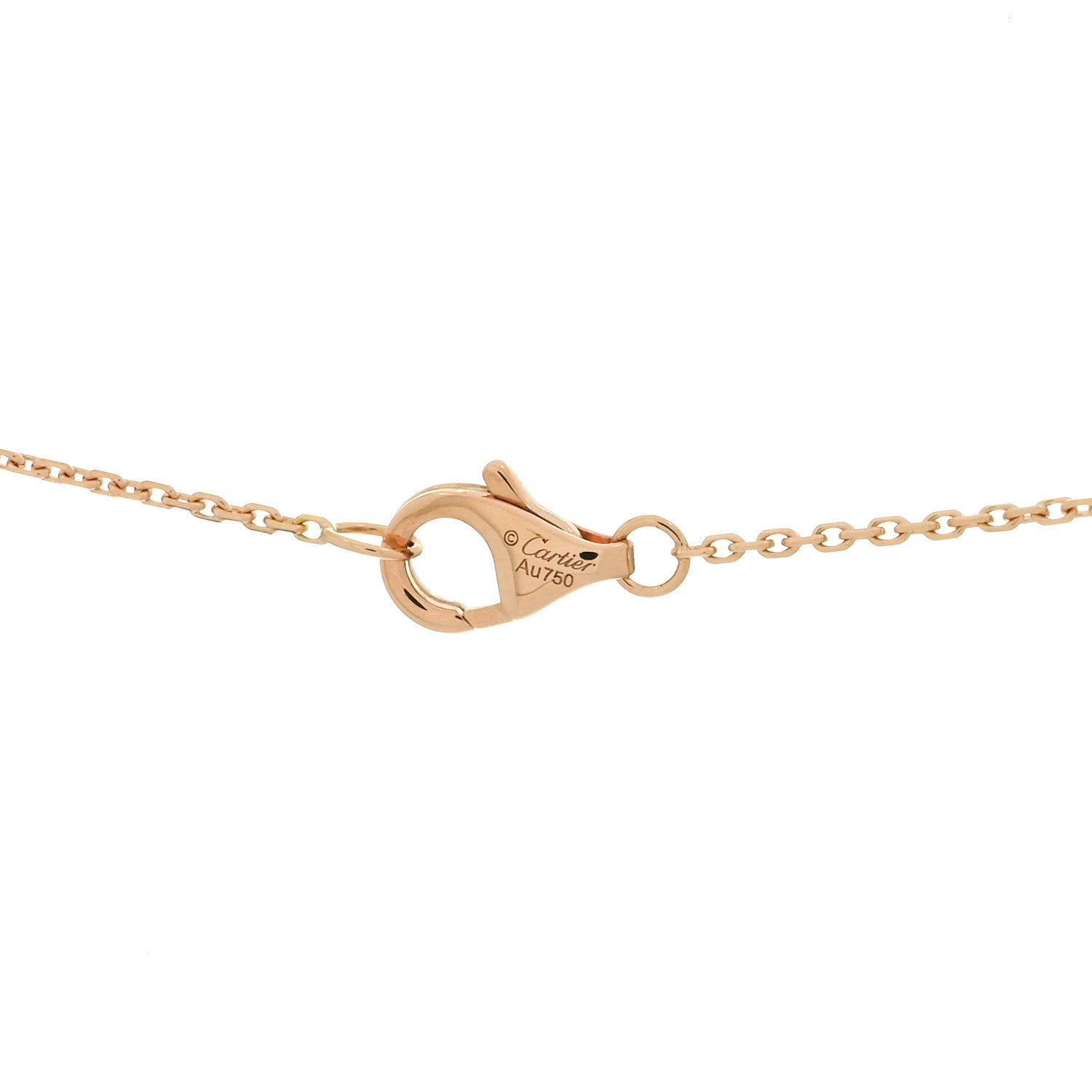 Cartier 18K Pink Yellow White Gold Diamond Trinity Pendant Necklace 3 of 3