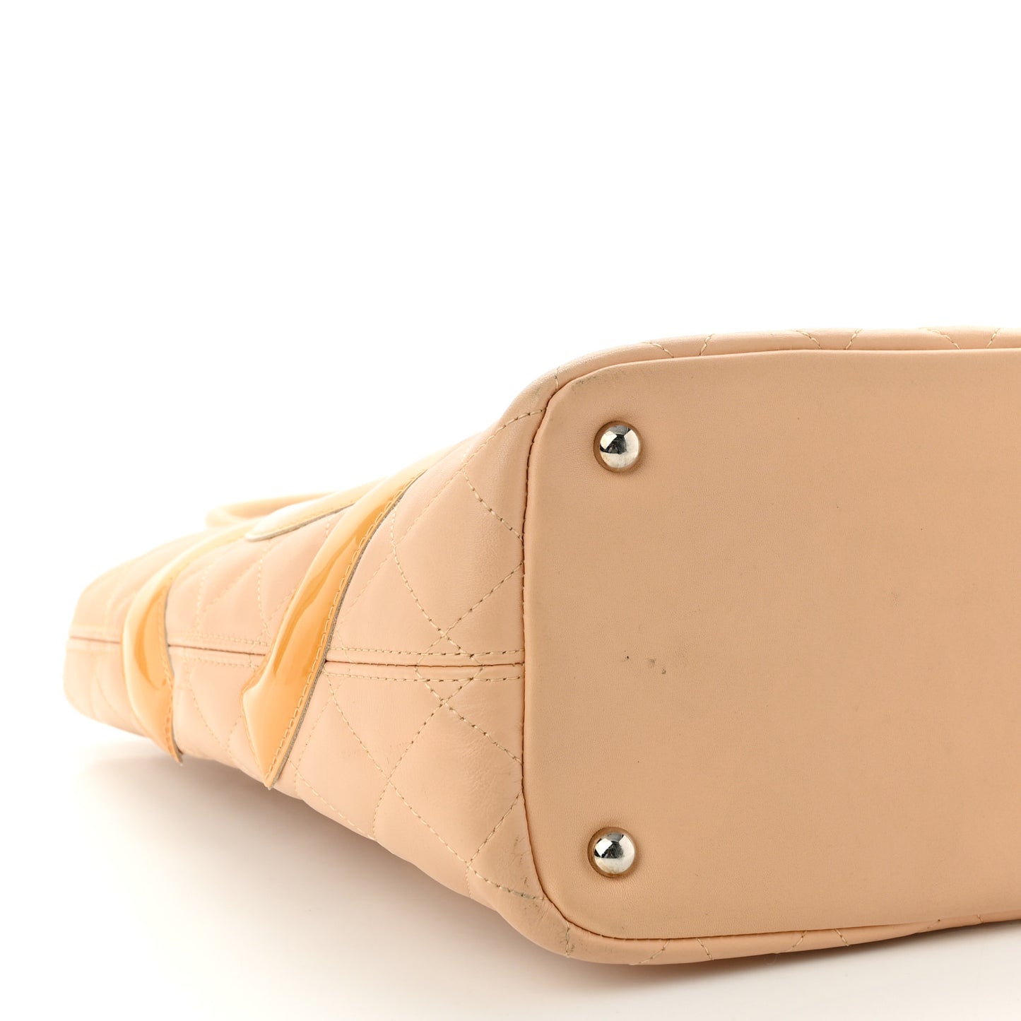 Calfskin Quilted Medium Cambon Tote Beige