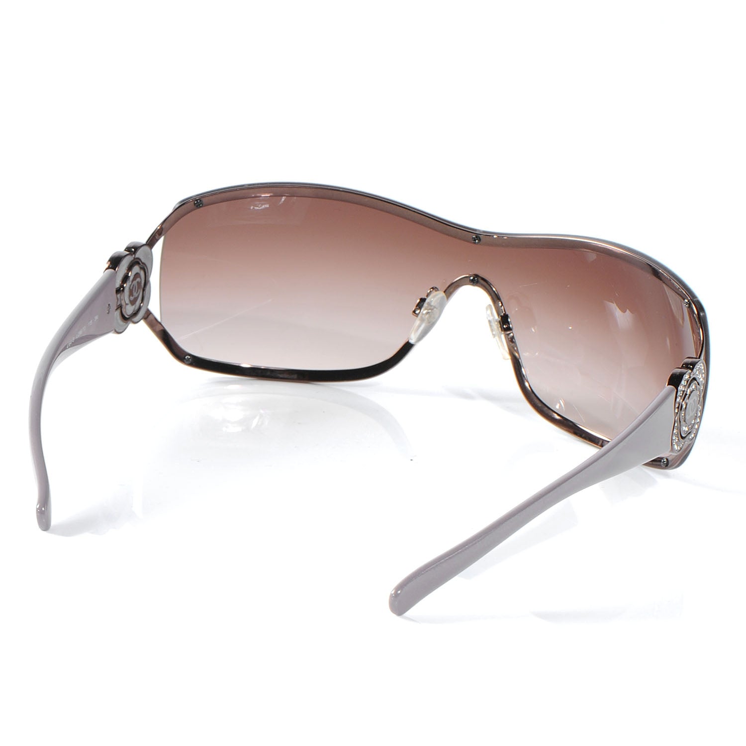 Chanel Swarovski Crystal Camellia CC Sunglasses 4164-B Bronze 2 of 5