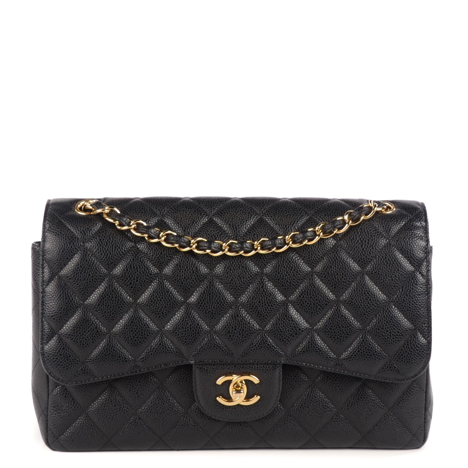 Chanel Caviar Quilted Jumbo Double Flap Black 1 of 9