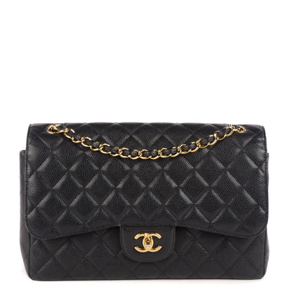 Chanel Caviar Quilted Jumbo Double Flap Black 1 of 9