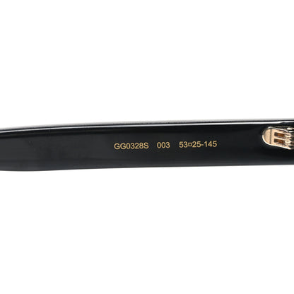 Gucci Acetate Oversize Stripe Sunglasses GG0328S Black Multi 6 of 8
