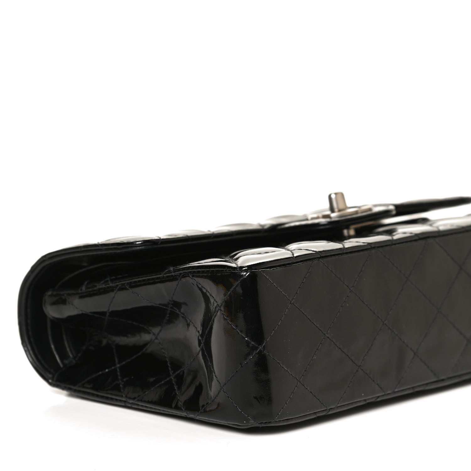 Chanel Patent Quilted Small Double Flap Black 10 of 13