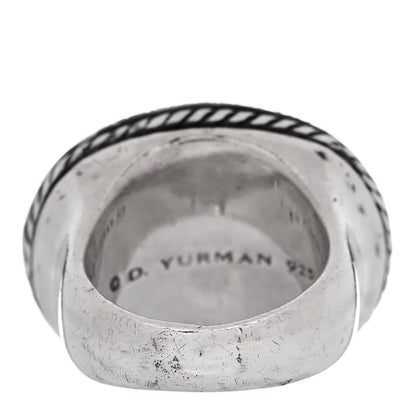 David Yurman Sterling Silver Diamond Midnight Melange Ring 54 7 4 of 5