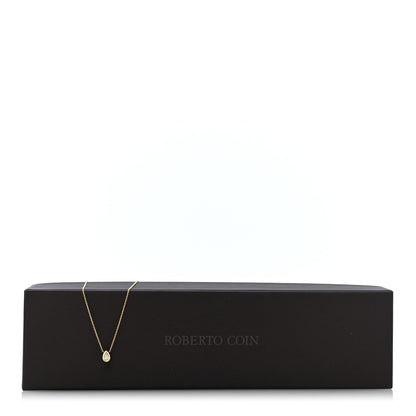 Roberto Coin 18K Yellow Gold Diamond .19ct Pear Cut Pendant Necklace 5 of 5