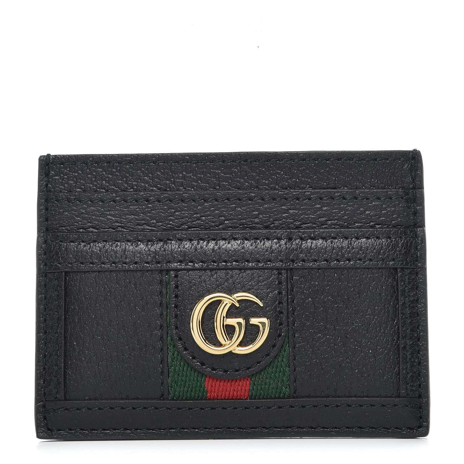 Gucci Calfskin Web GG Ophidia Card Holder Black 1 of 6