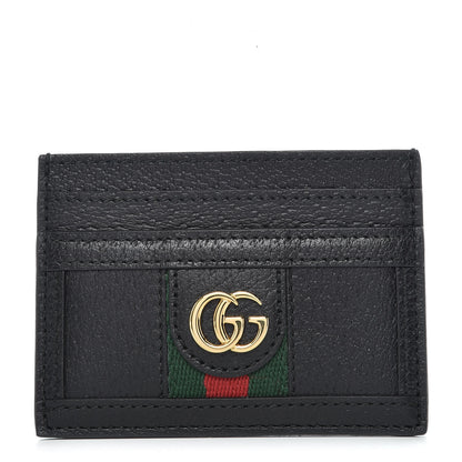 Gucci Calfskin Web GG Ophidia Card Holder Black 1 of 6