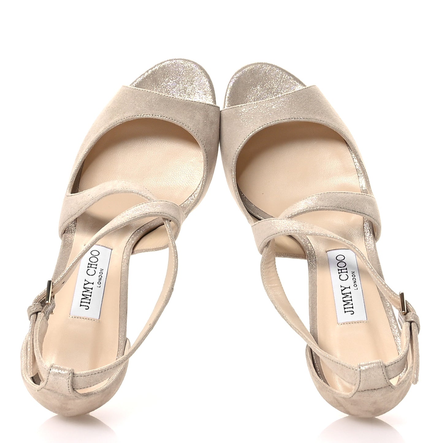 Shimmer Suede Emily 85 Sandal 40.5 Sand