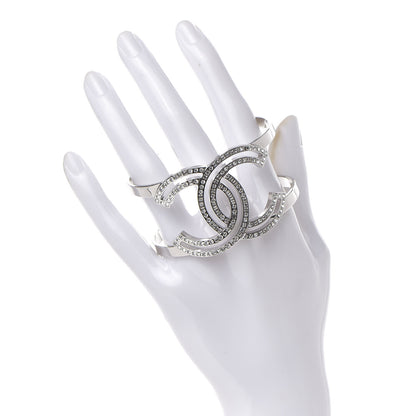 Chanel Crystal CC Cuff Silver 2 of 5