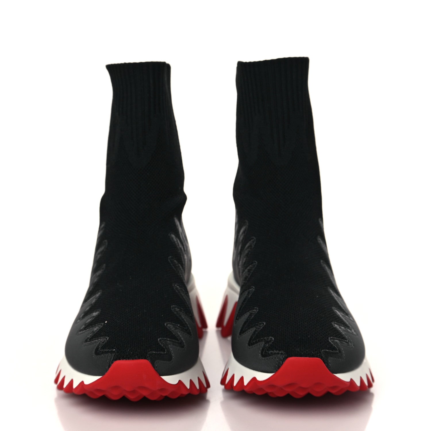 Christian Louboutin Knit Mesh Sharky Sock Sneakers 35 Black 2 of 7