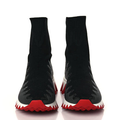 Christian Louboutin Knit Mesh Sharky Sock Sneakers 35 Black 2 of 7