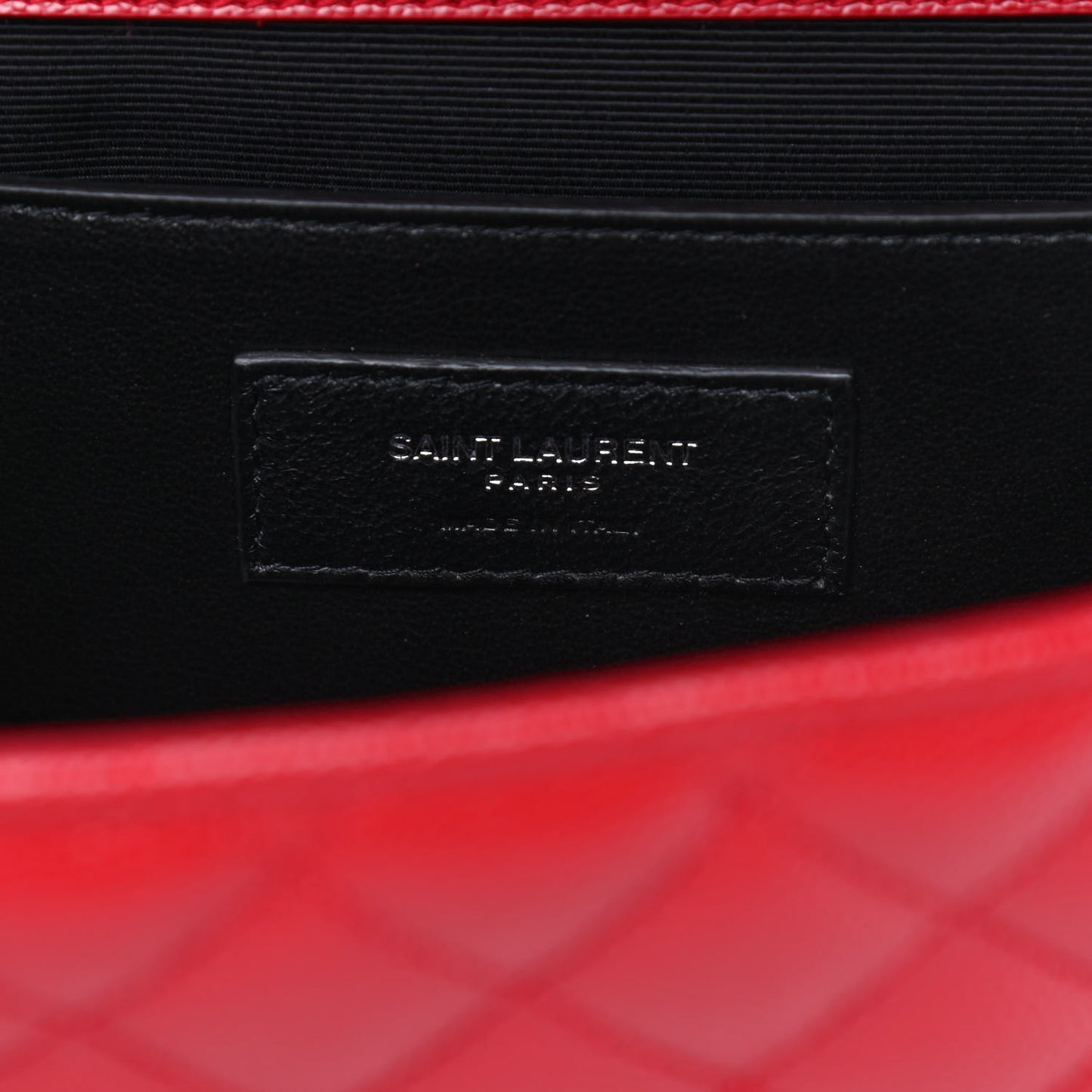 Grain De Poudre Textured Mixed Matelasse Triquilt Medium Monogram Satchel New Red