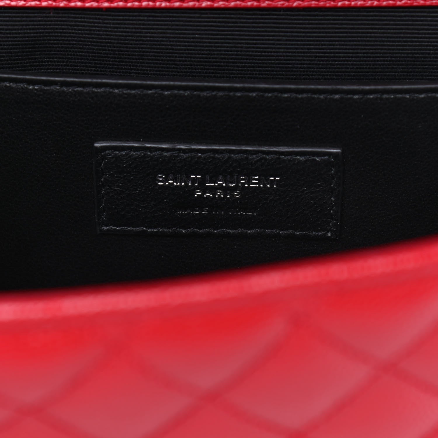 Saint Laurent Grain De Poudre Textured Mixed Matelasse Triquilt Medium Monogram Satchel New Red 7 of 9