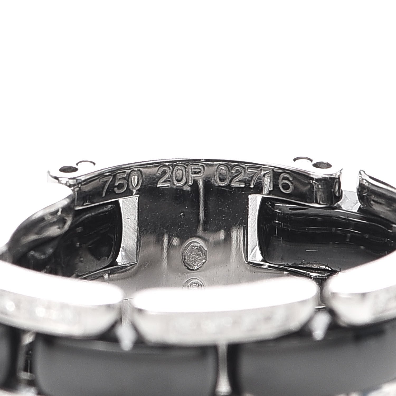 Chanel 18K White Gold Ceramic Diamond Large Ultra Ring Black 54 6.75 4 of 5