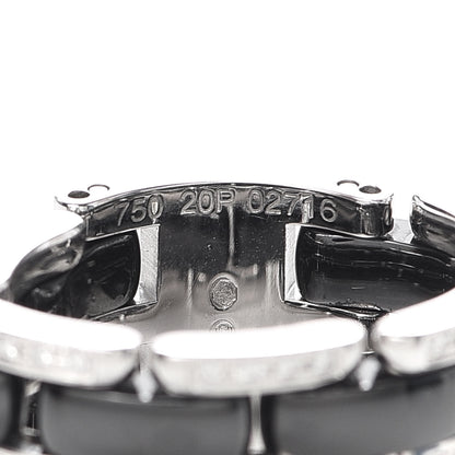 Chanel 18K White Gold Ceramic Diamond Large Ultra Ring Black 54 6.75 4 of 5