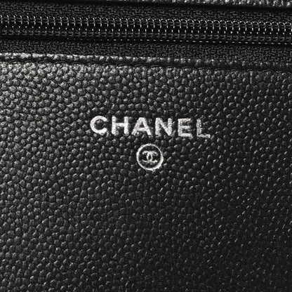 Chanel Caviar Quilted Boy Wallet On Chain WOC So Black 6 of 12