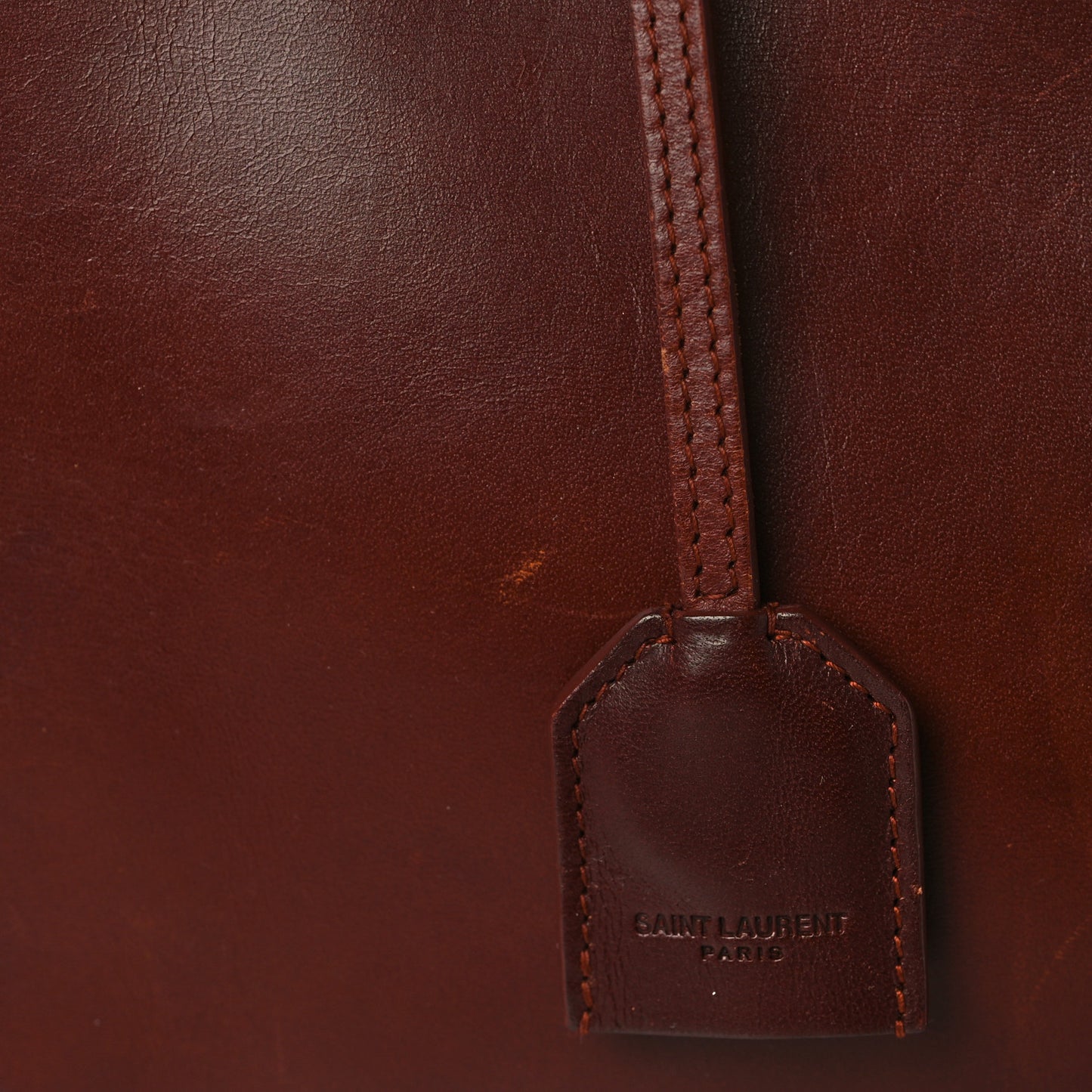 Calfskin Studded Woven Baby Monogram Downtown Cabas Brown