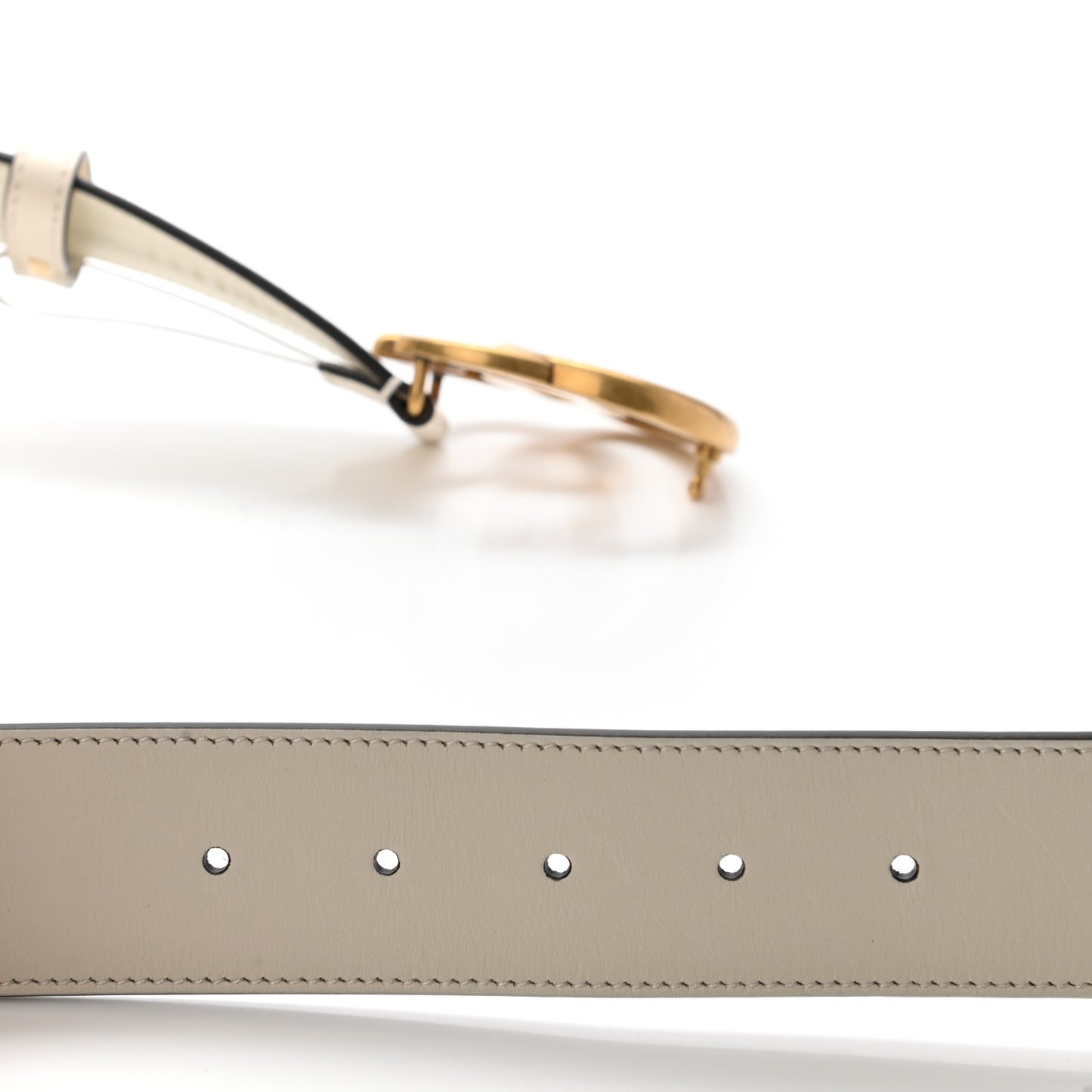 Calfskin Double G 40mm Belt 70 28 Mystic White