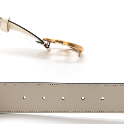 Gucci Calfskin Double G 40mm Belt 70 28 Mystic White 3 of 5