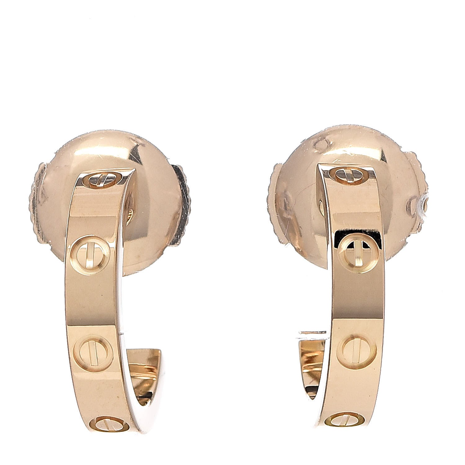 Cartier 18K Yellow Gold Small LOVE Hoop Earrings 1 of 7