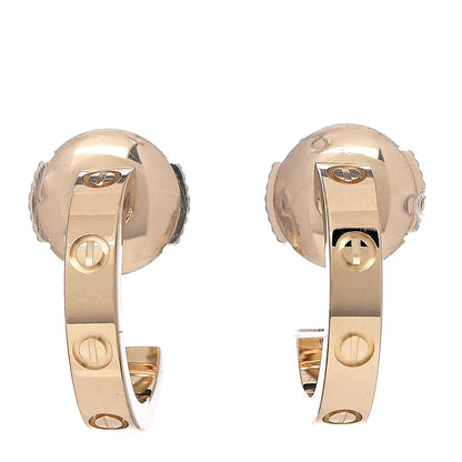Cartier 18K Yellow Gold Small LOVE Hoop Earrings 1 of 7