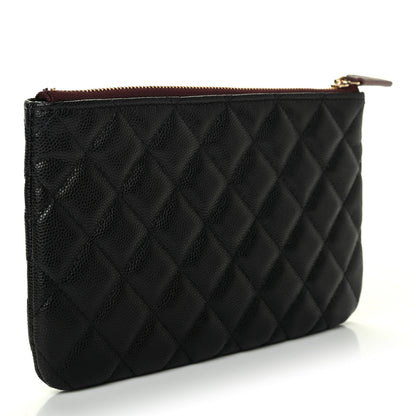 Chanel Caviar Quilted Cosmetic Case Black 2 of 4
