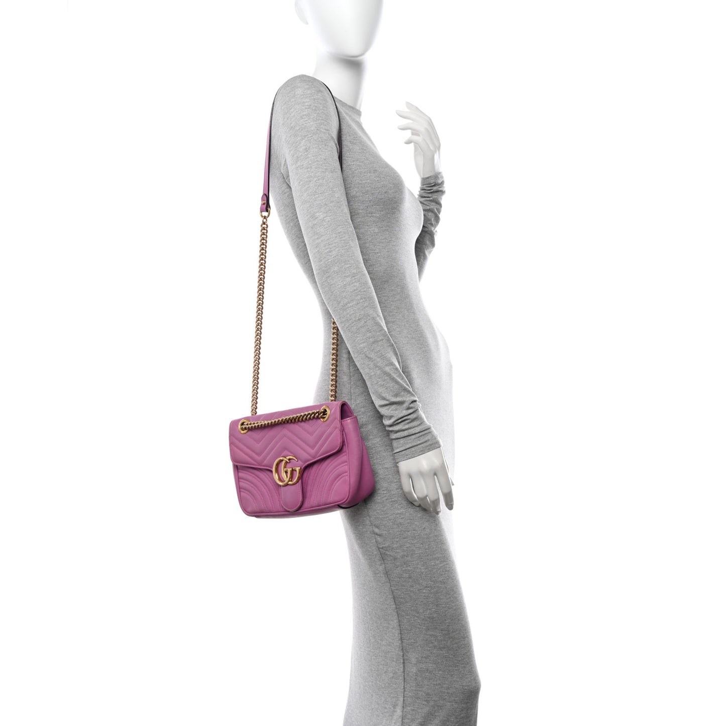 Calfskin Matelasse Small GG Marmont Shoulder Bag