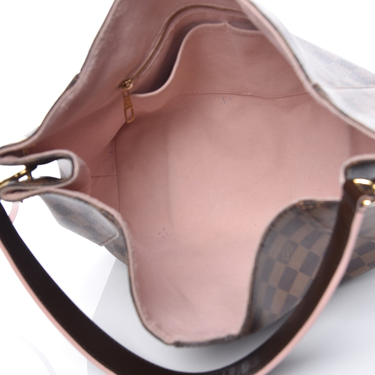 Damier Ebene Caissa Hobo Rose Ballerine