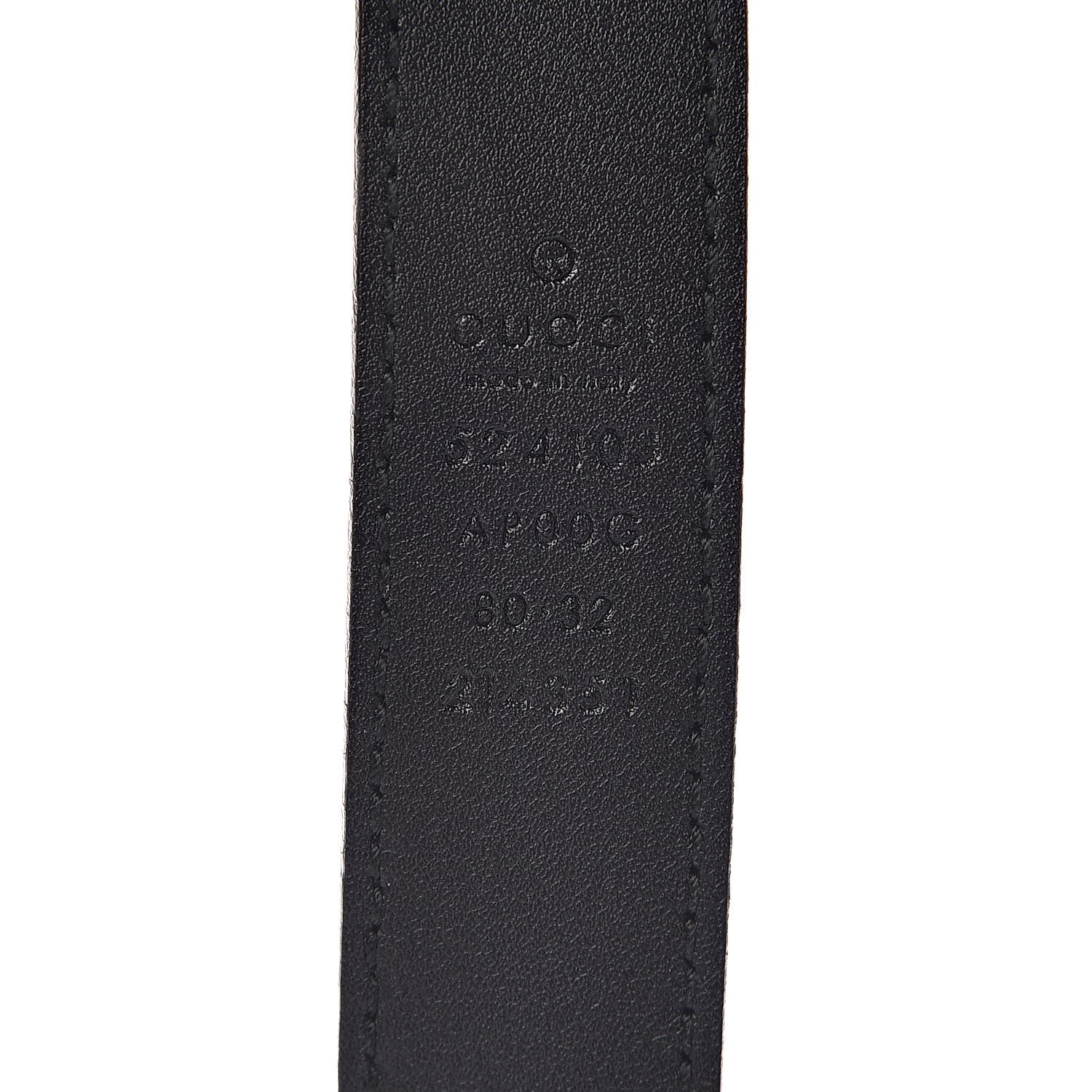 Gucci Moon Calfskin Torchon Double G 25mm Belt 80 32 Black 5 of 8