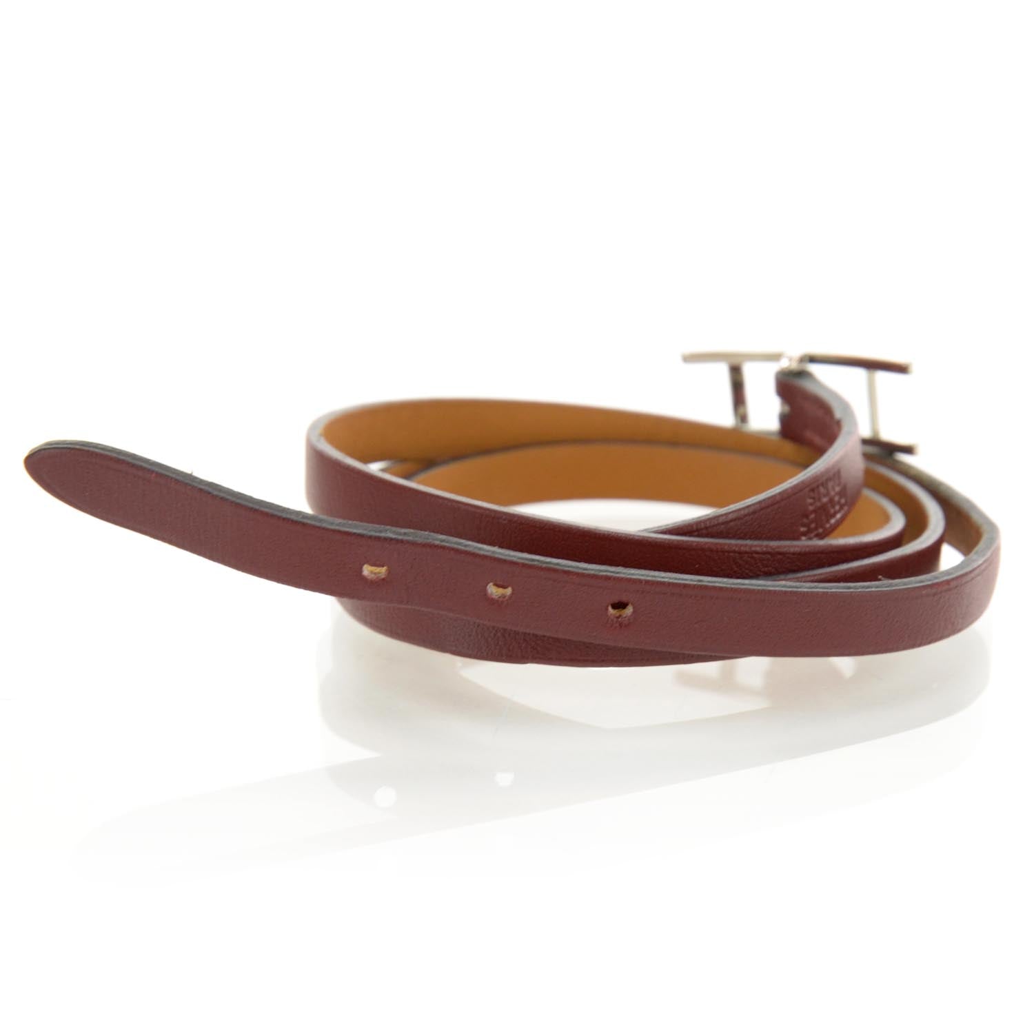 Hermes Chamonix Hapi 3mm Wrap Bracelet Rouge 4 of 7