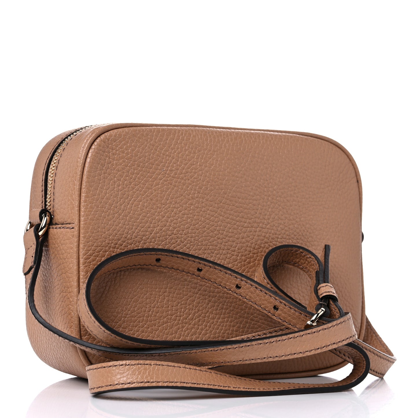 Pebbled Calfskin Small Soho Disco Bag Camelia