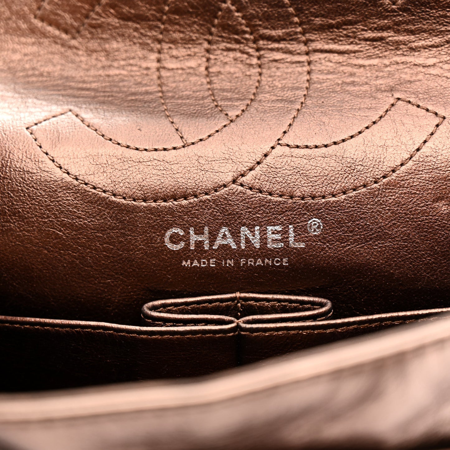 Metallic Aged Calfskin Quilted 2.55 Reissue 226 Flap Bronze