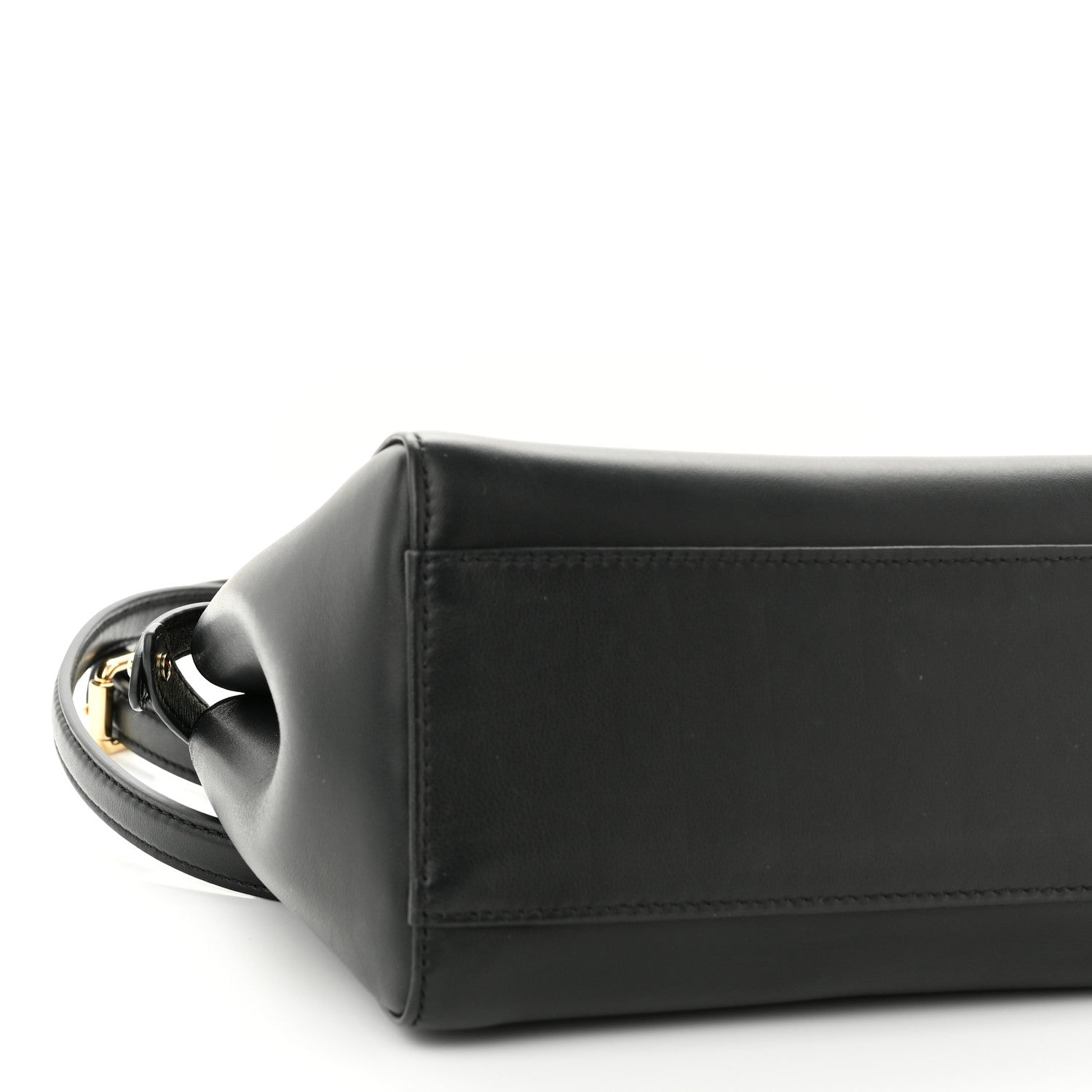 Fendi Nappa Stacked Bar Mini Peekaboo Iconic Satchel Black 9 of 10
