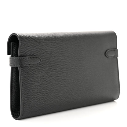 Hermes Epsom Kelly Longue Wallet Black 3 of 8