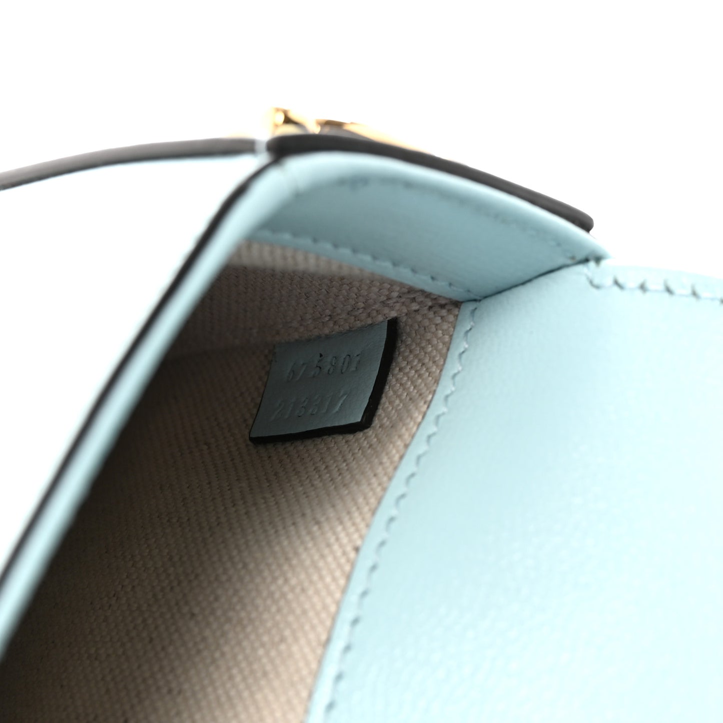 Azalea Calfskin Crystal GG Monogram Mini Horsebit 1955 Shoulder Bag Light Blue