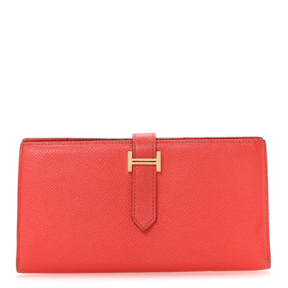 Hermes Epsom Tri-Fold Bearn Gusset Wallet Rose Jaipur 1 of 7