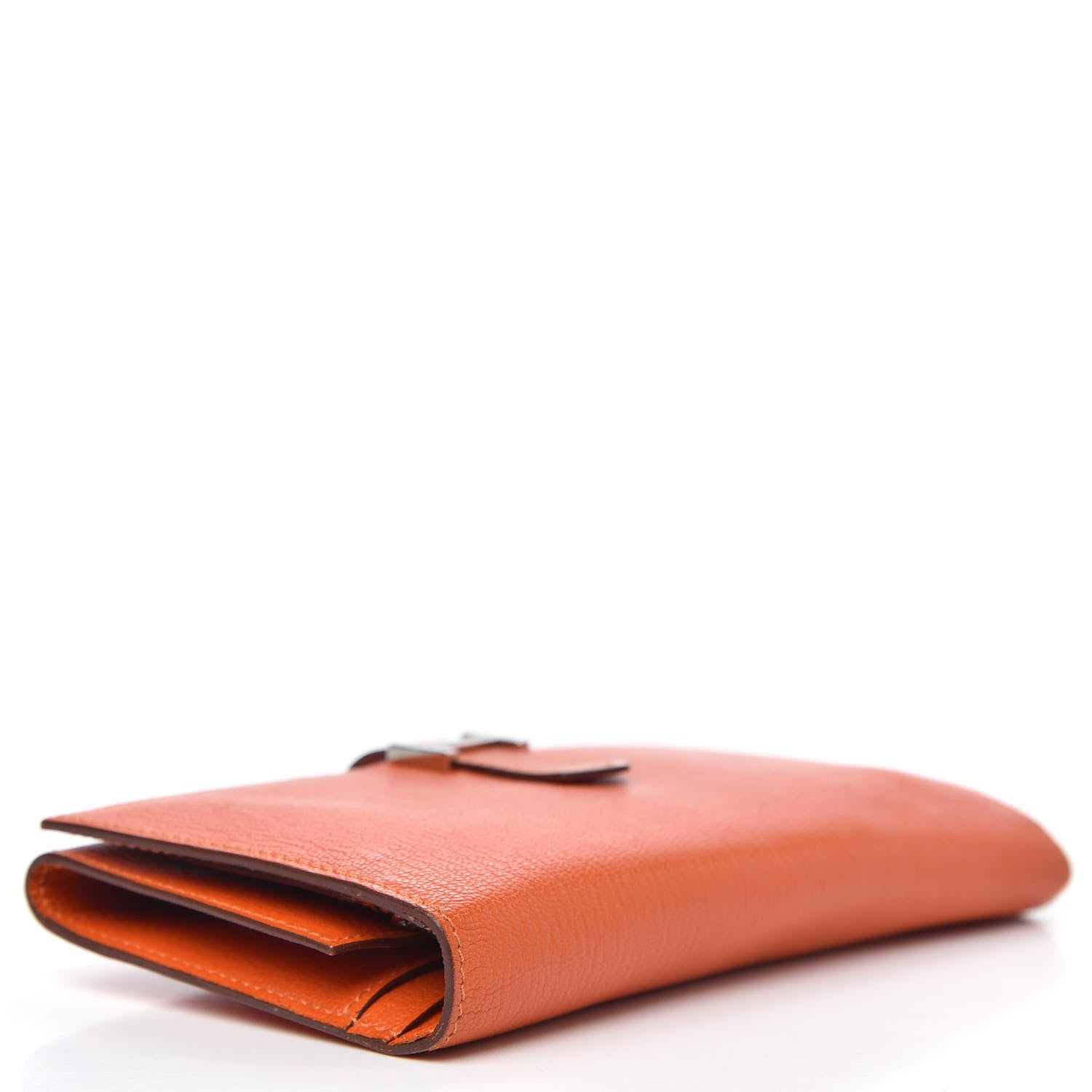 Hermes Chevre Mysore Tri-Fold Bearn Wallet Orange 4 of 8