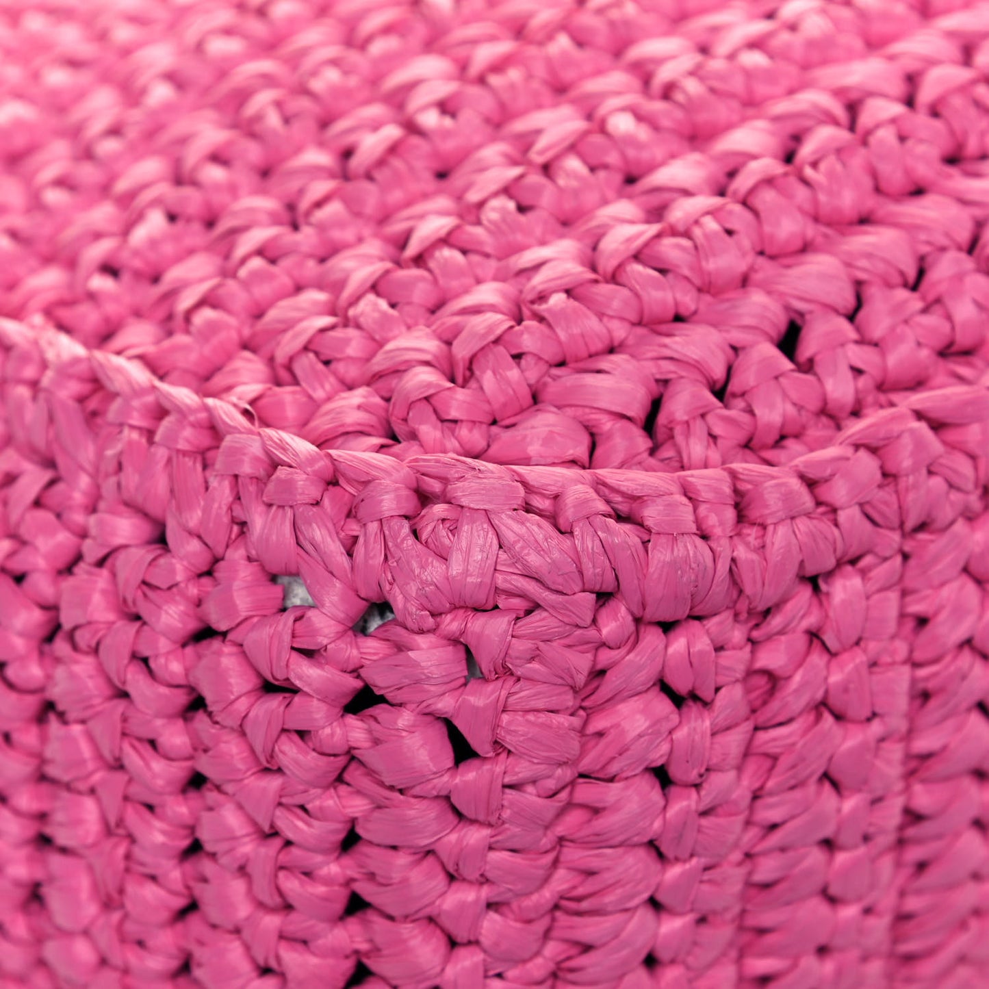 Raffia Calfskin Monogram Medium Niki Chain Satchel Bright Pink