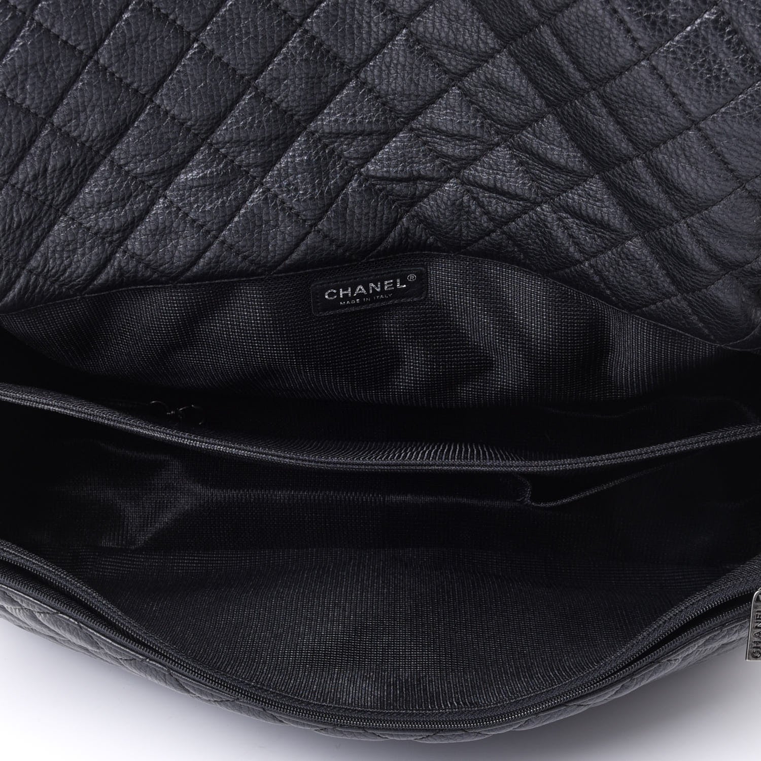 Chanel Calfskin Quilted XXL Travel Flap Bag Black 4 of 4
