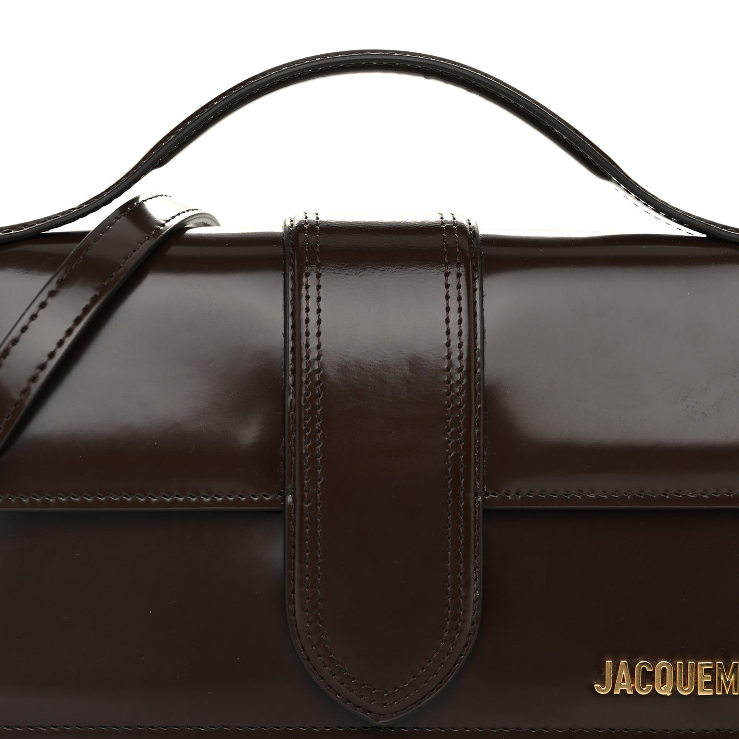 Glazed Calfskin Le Grand Bambino Midnight Brown