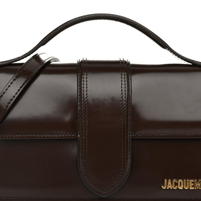 Jacquemus Glazed Calfskin Le Grand Bambino Midnight Brown 7 of 9