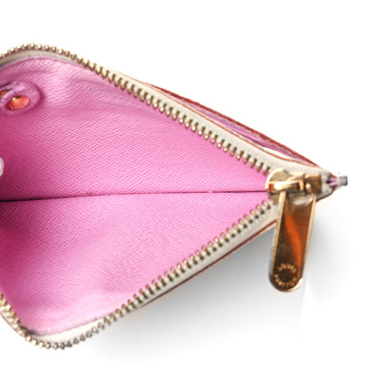 Louis Vuitton Monogram Multicolor Key Pouch White Litchi 4 of 4