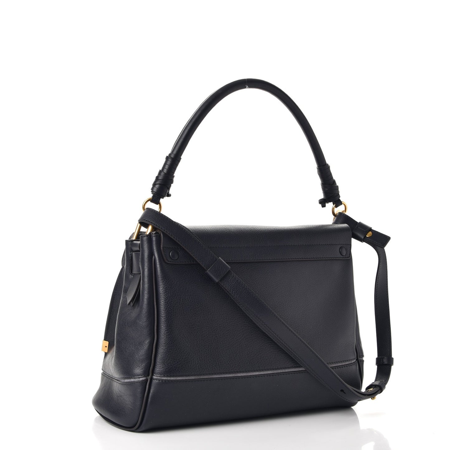 Calfskin Medium Owen Flap Bag Full Blue