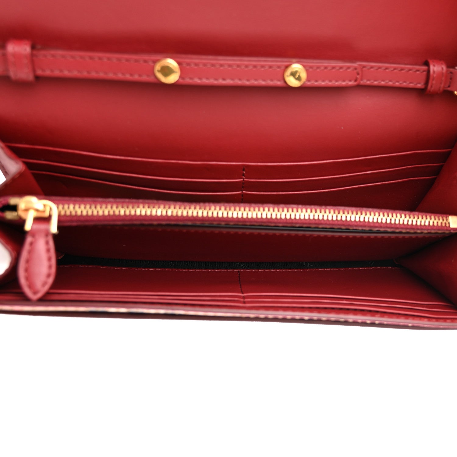 Burberry Vintage Check Henley Wallet On Chain Crimson 6 of 10