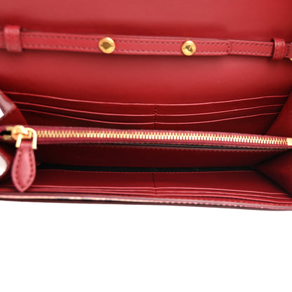 Burberry Vintage Check Henley Wallet On Chain Crimson 6 of 10