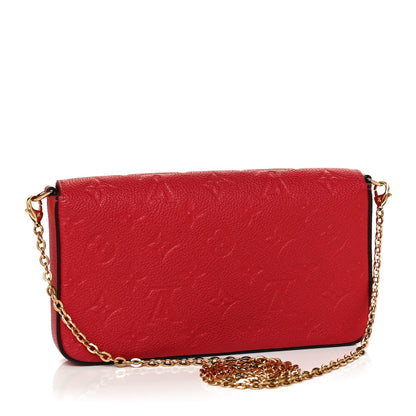 Louis Vuitton Empreinte Pochette Felicie Chain Wallet Scarlet 3 of 10