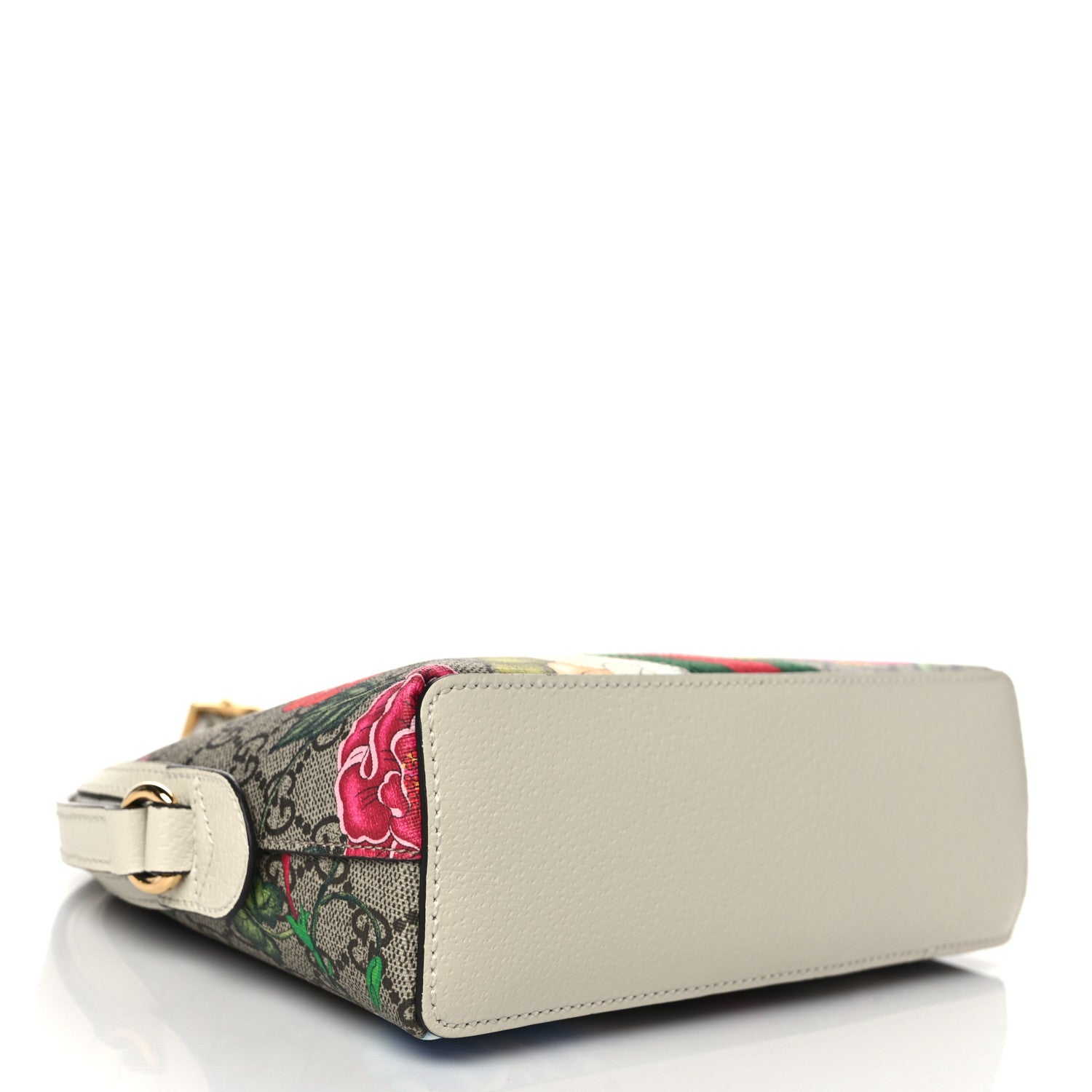Gucci GG Supreme Monogram Flora Web GG Small Ophidia Dome Shoulder Bag White 4 of 10