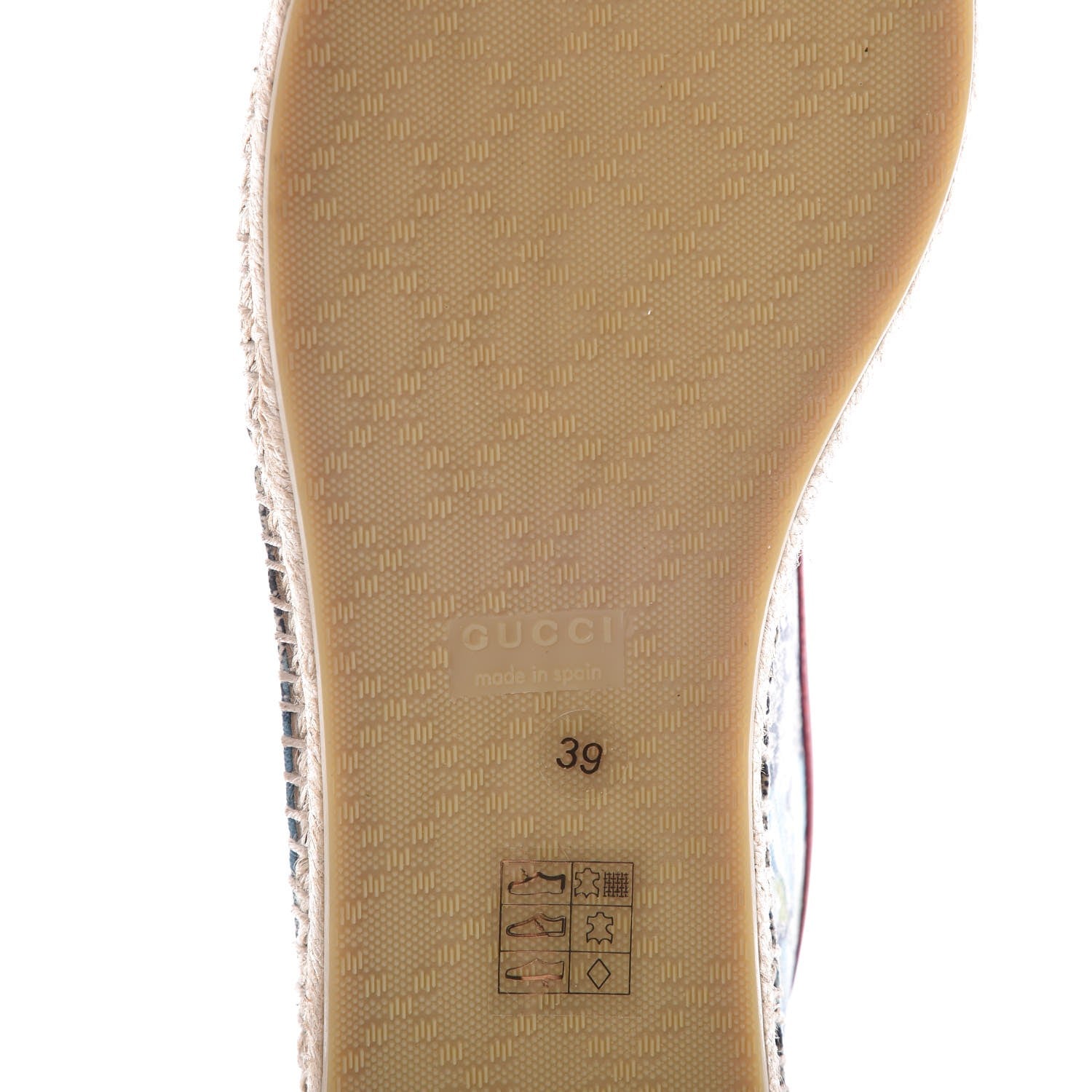 Gucci GG Supreme Monogram Blooms Espadrilles 39 Beige Blue Navy Hibiscus Red 6 of 10
