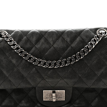 Chanel Washed Caviar Quilted 2.55 Reissue 225 Bijoux Chain Flap  Black 8 of 11