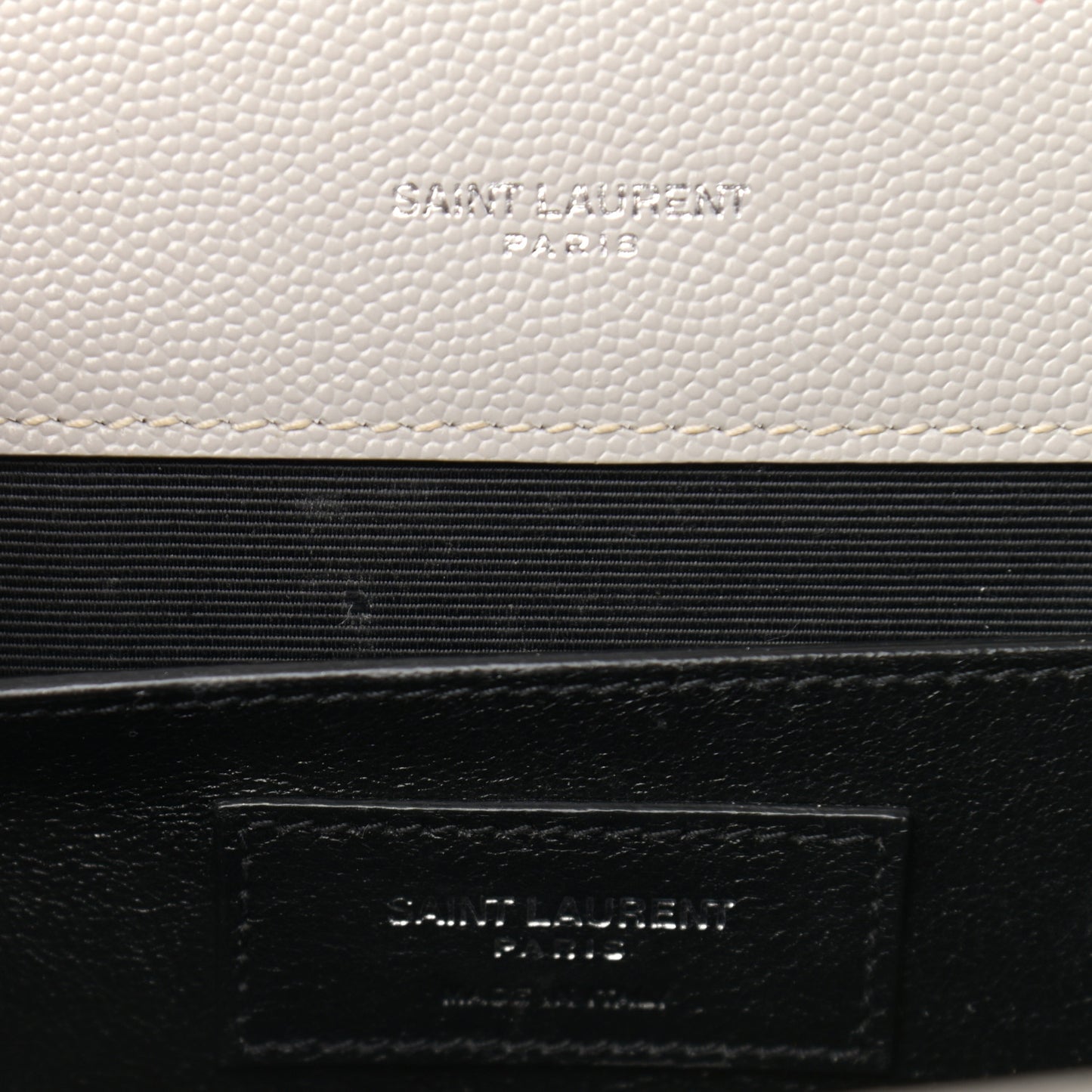 Grain De Poudre Textured Mixed Matelasse Medium Triquilt Monogram Satchel Granite